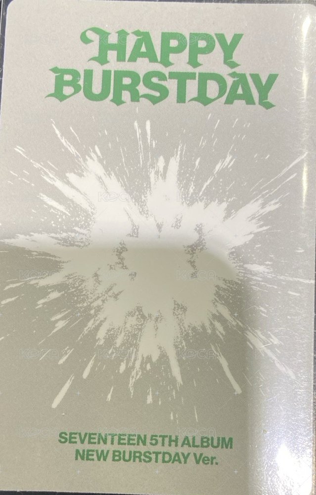 正五 專輯卡 正規五 NEW BURSTDAY Ver. 背面