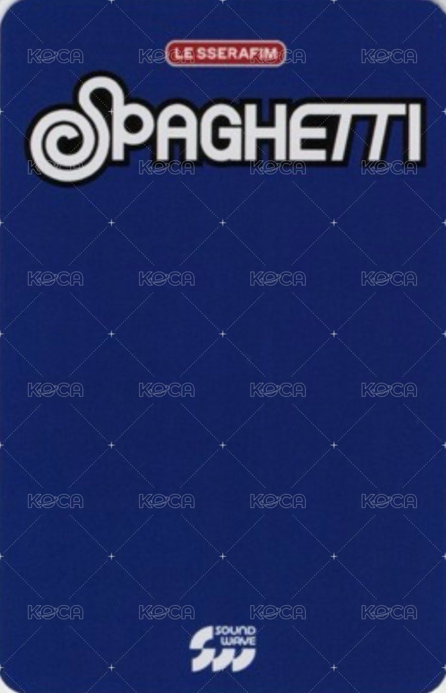 SPAGHETTI sw PB預售 特典卡  背面