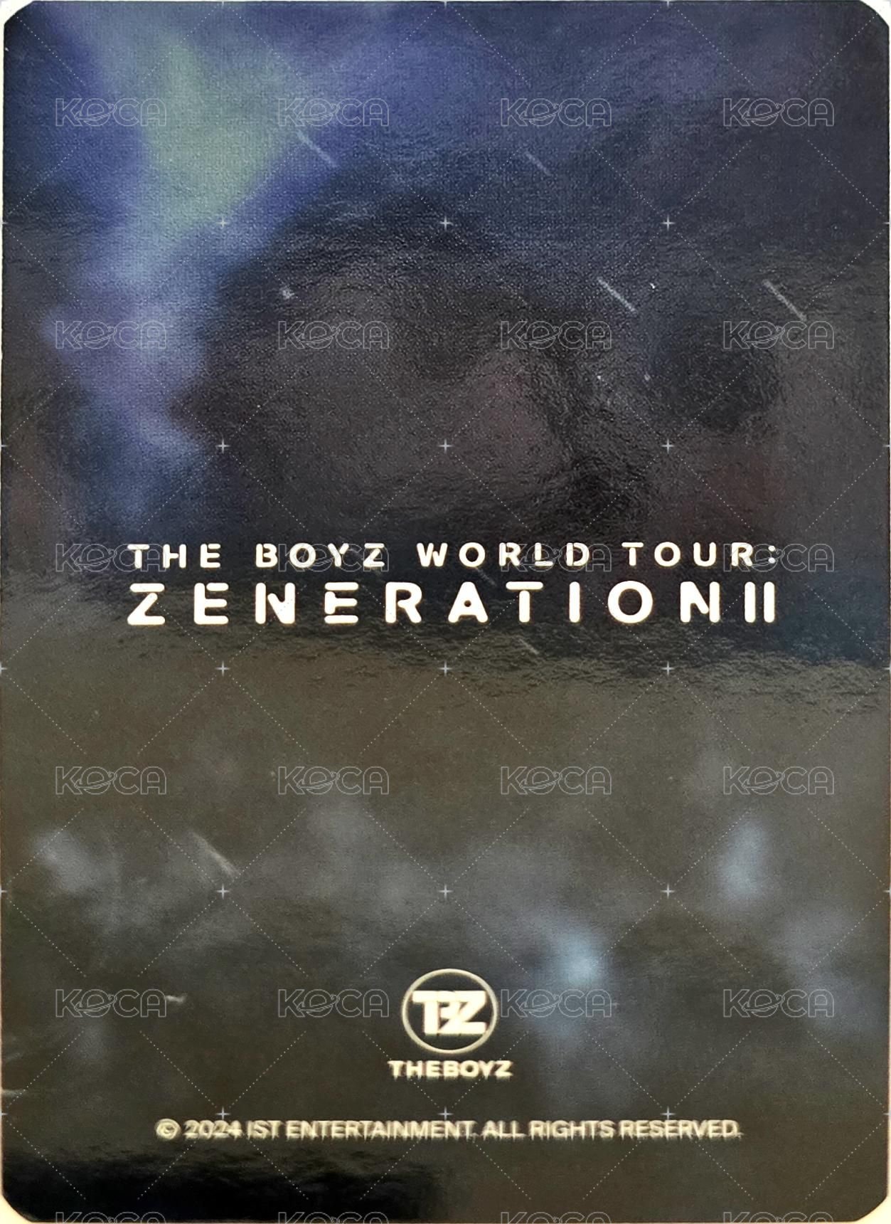 THE BOYZ WORLD TOUR : ZENERATION Ⅱ 周邊卡 票卡組 背面