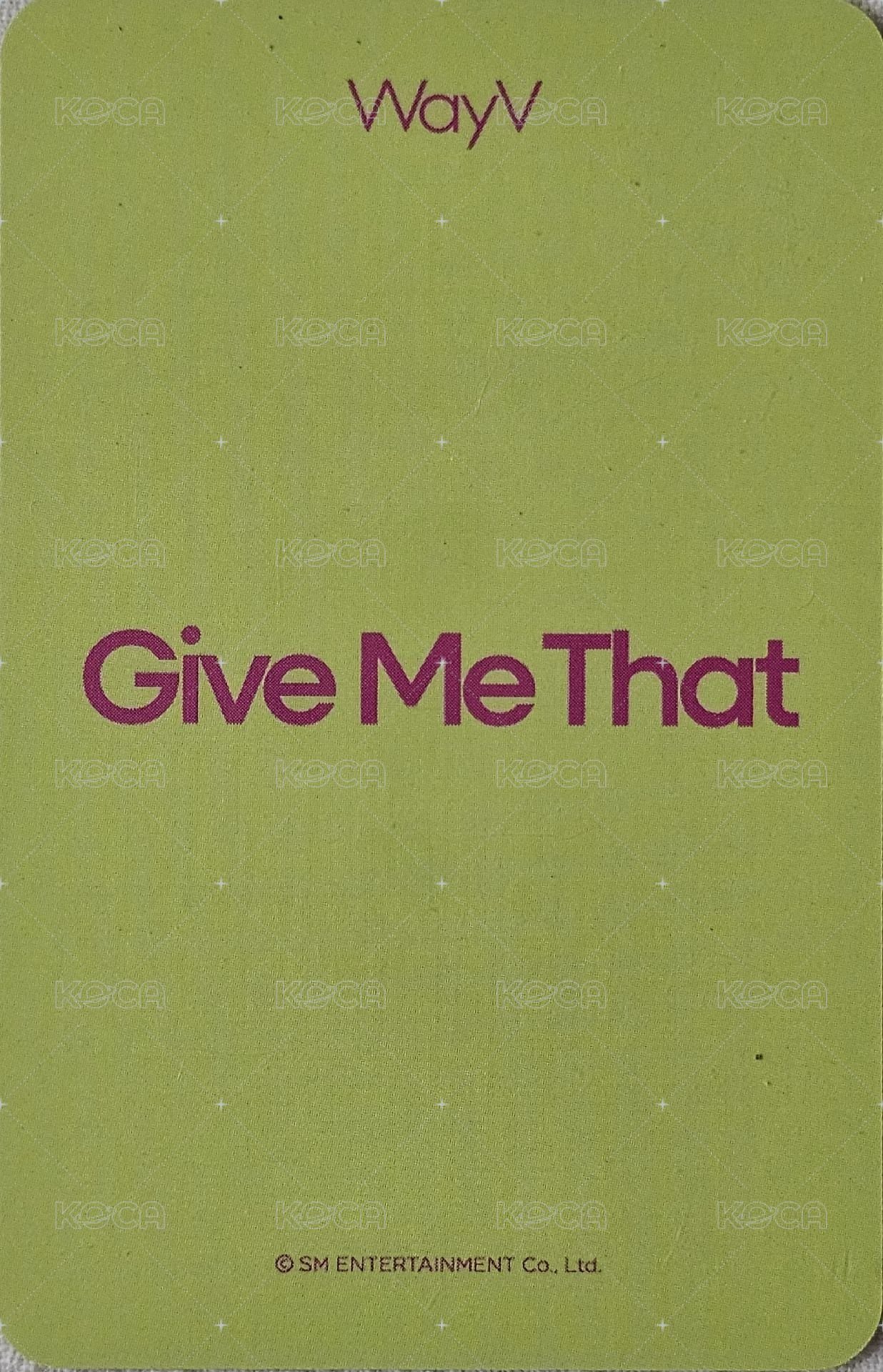 Give Me That wm 線下 簽售卡  背面