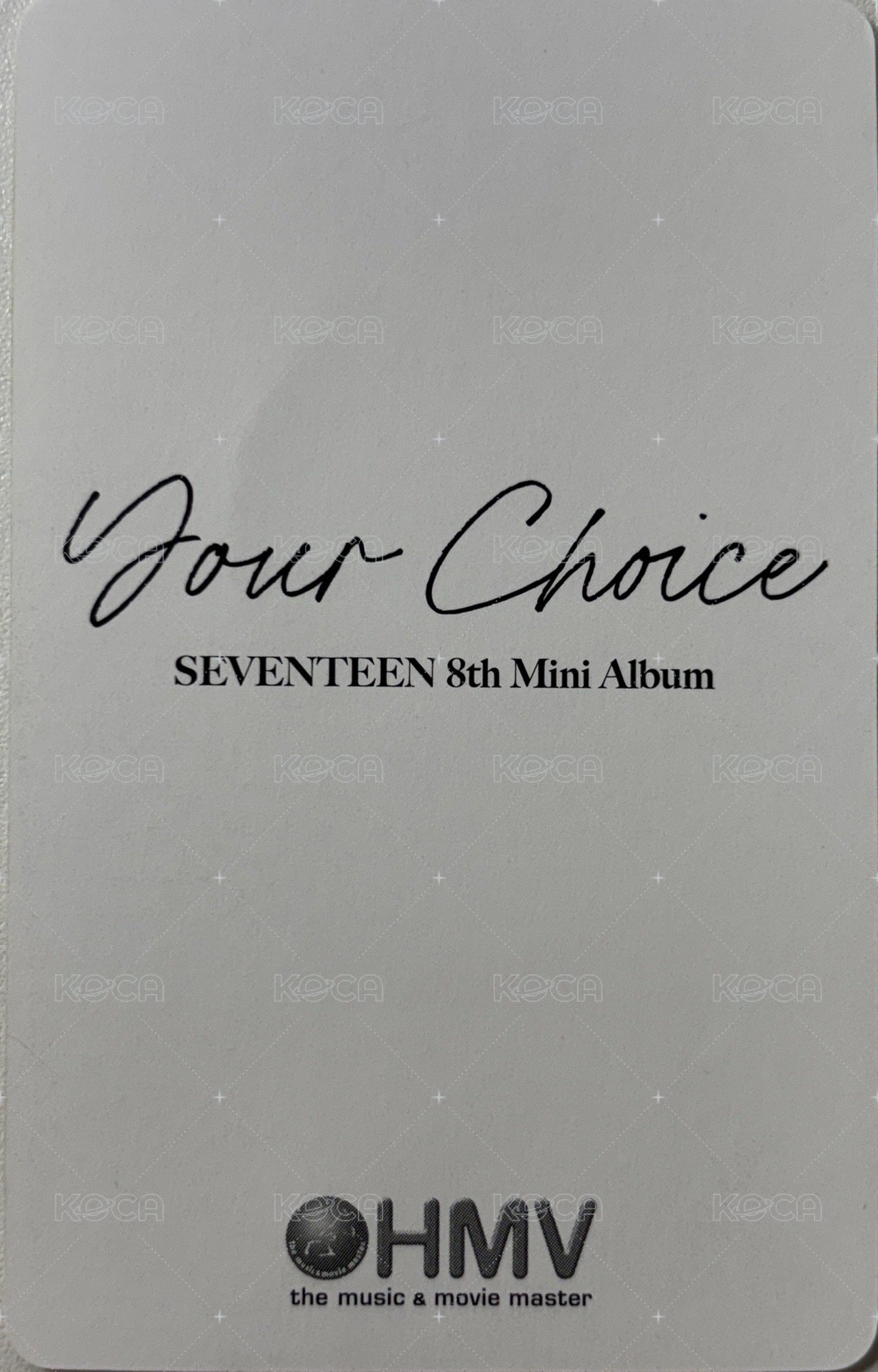 MINI8 hmv 特典卡  背面