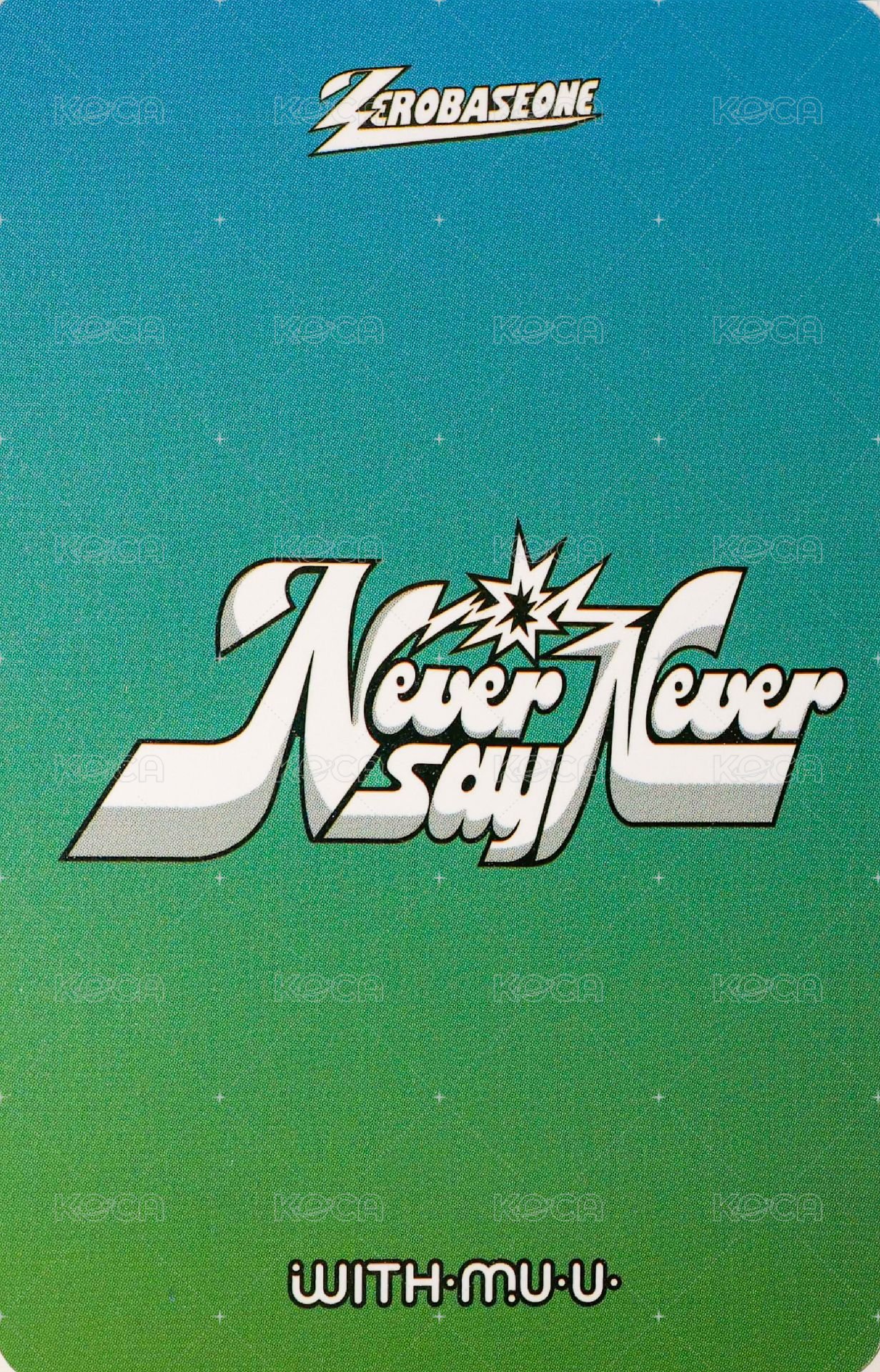 正規一 wm 幸運卡  背面