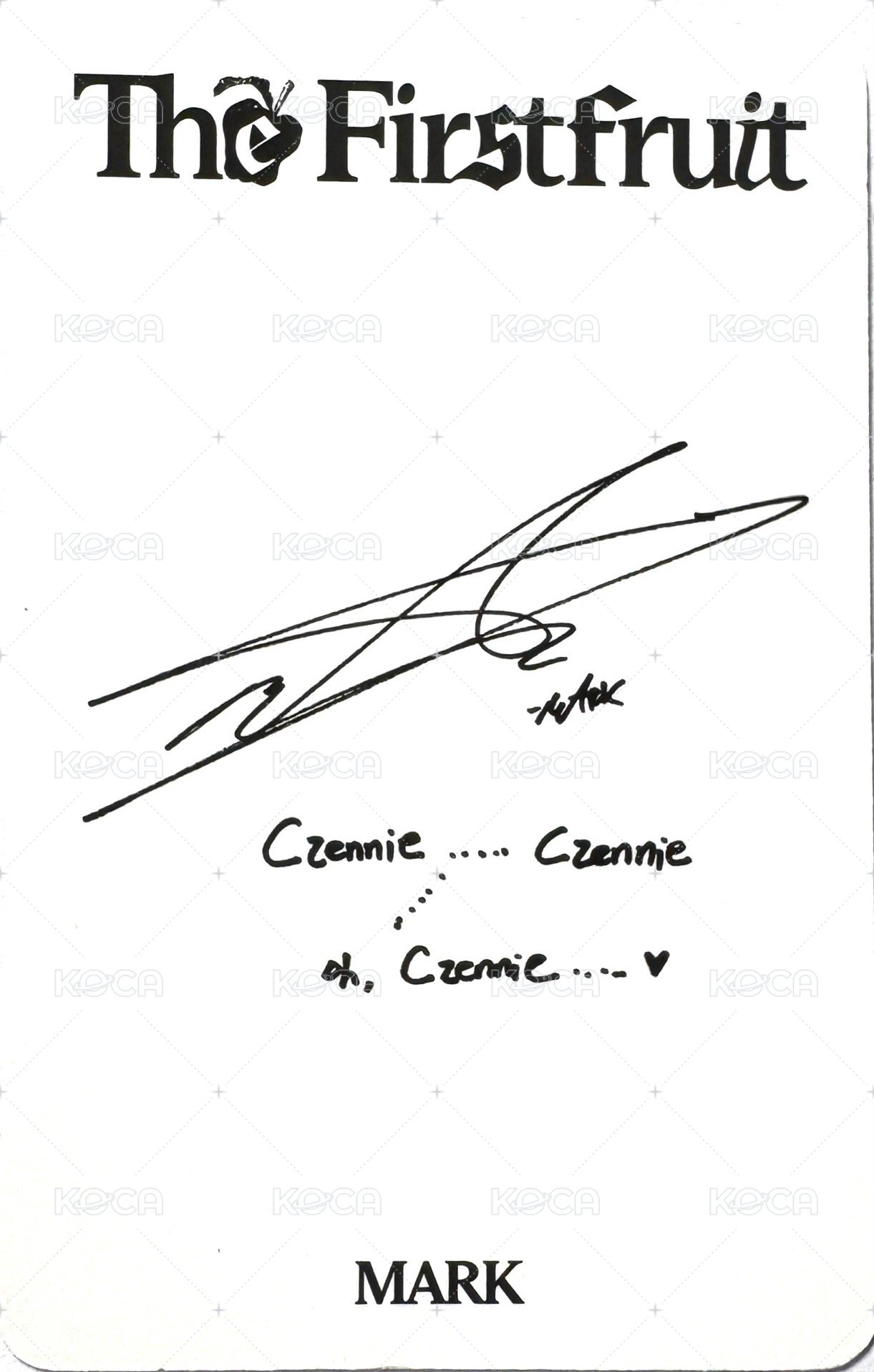 The Firstfruit 專輯卡 虎爪馬克 背面