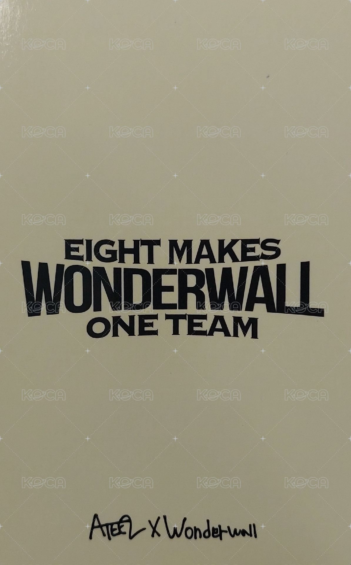 ATEEZ x Wonderwall 代言卡 8M1T 背面