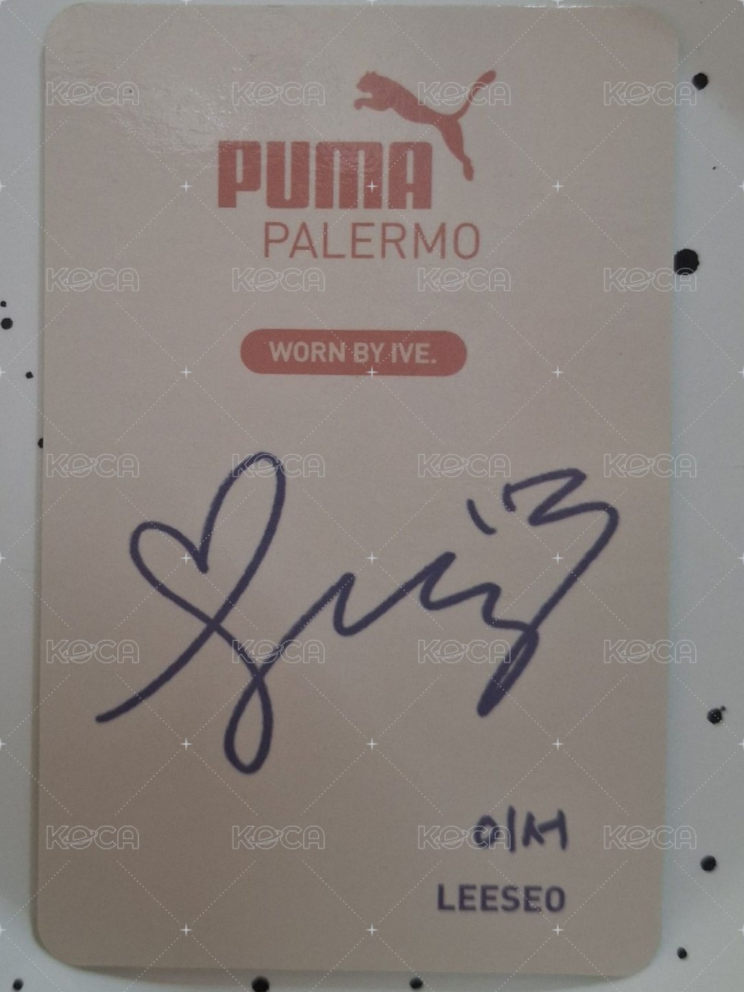 PUMA 代言卡 3.0 背面