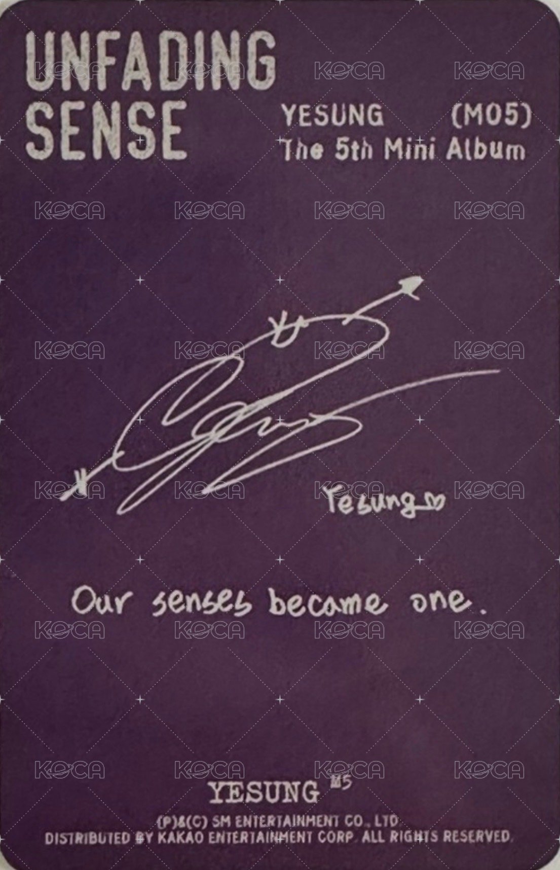 迷五 專輯卡 Special Ver. 背面