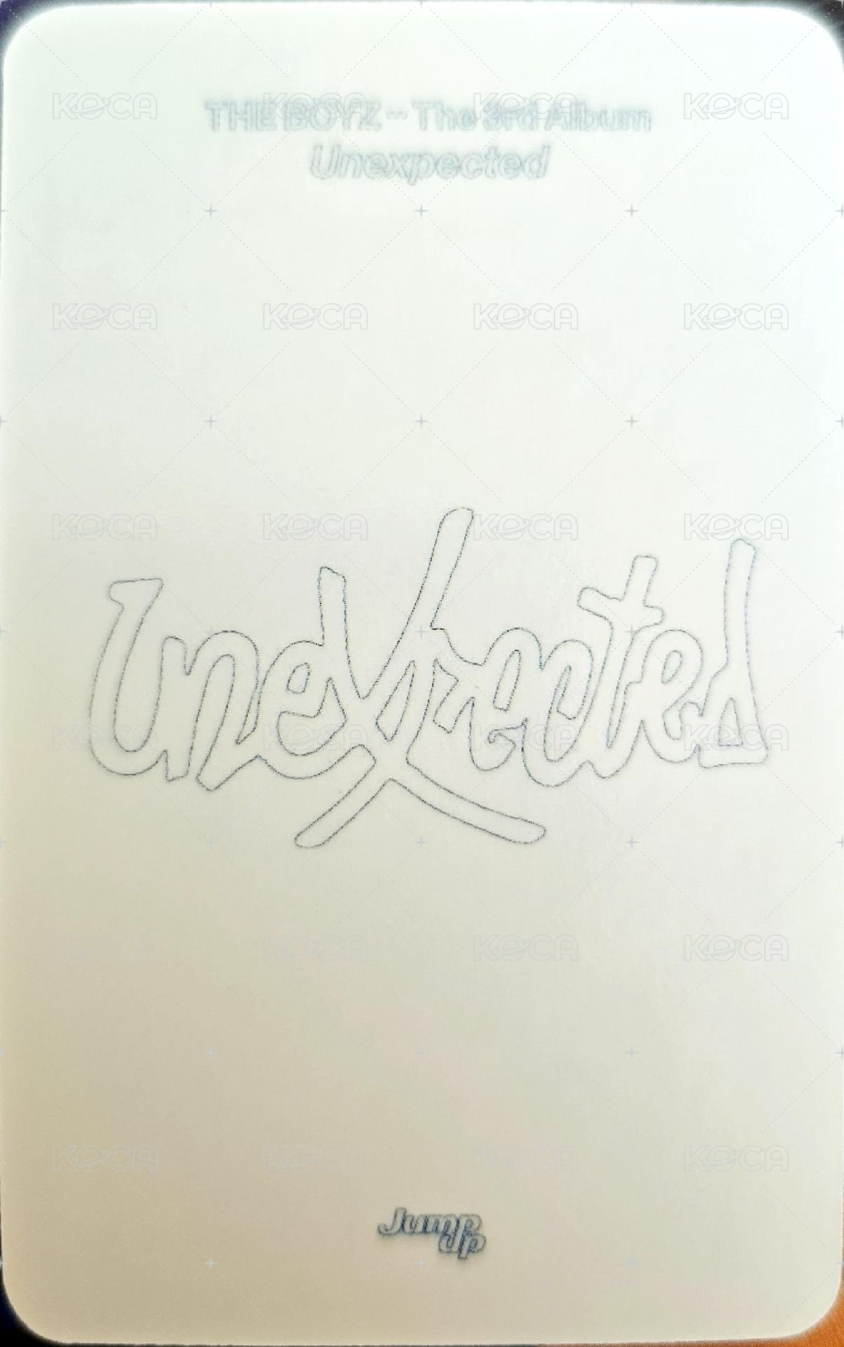 Unexpected ju 1.0 簽售卡  背面