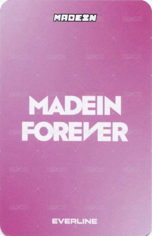 FOREVER el 線下1.0 簽售卡  背面