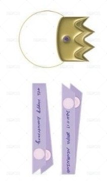 4週年 娃娃裝飾皇冠組