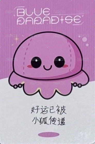 迷五 yzy 2.0 簽售卡 微笑章魚 背面