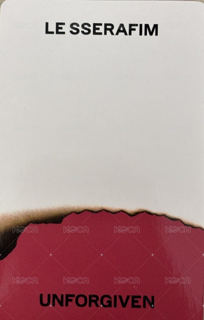 UNFORGIVEN yzy 3.0 簽售卡  背面