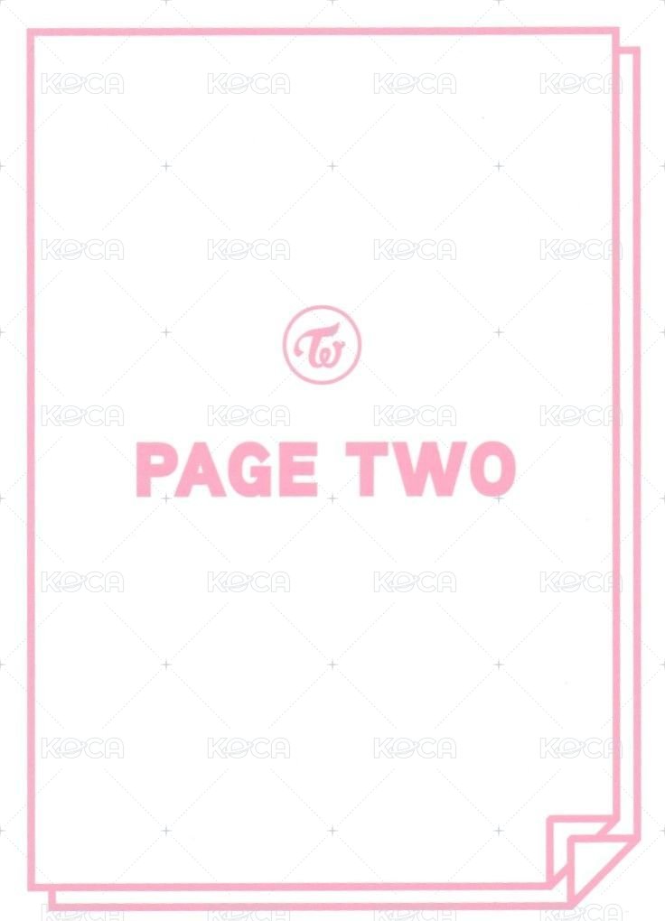 PAGE TWO 專輯卡 Flower版 背面