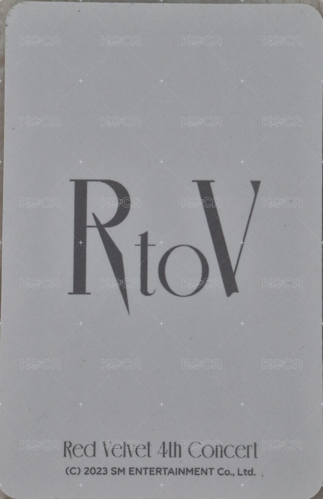 RV演唱會周邊 隨機卡 Redvelvet R to V演唱會 刮刮卡 隨機Wendy官拍小卡 背面