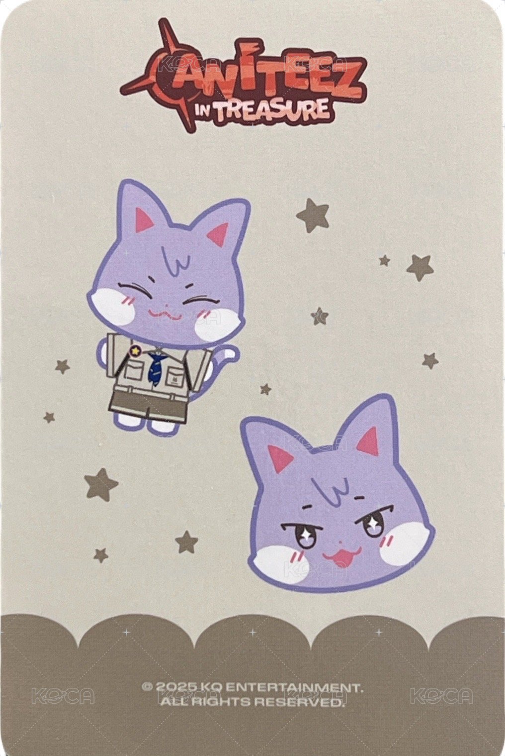 ANITEEZ IN TREASURE 周邊卡 鞋扣卡 背面