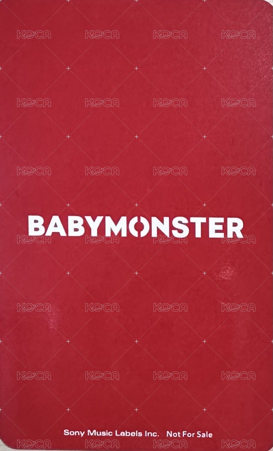 BABYMONS7ER 索尼 塔店 特典卡 塔店露 背面