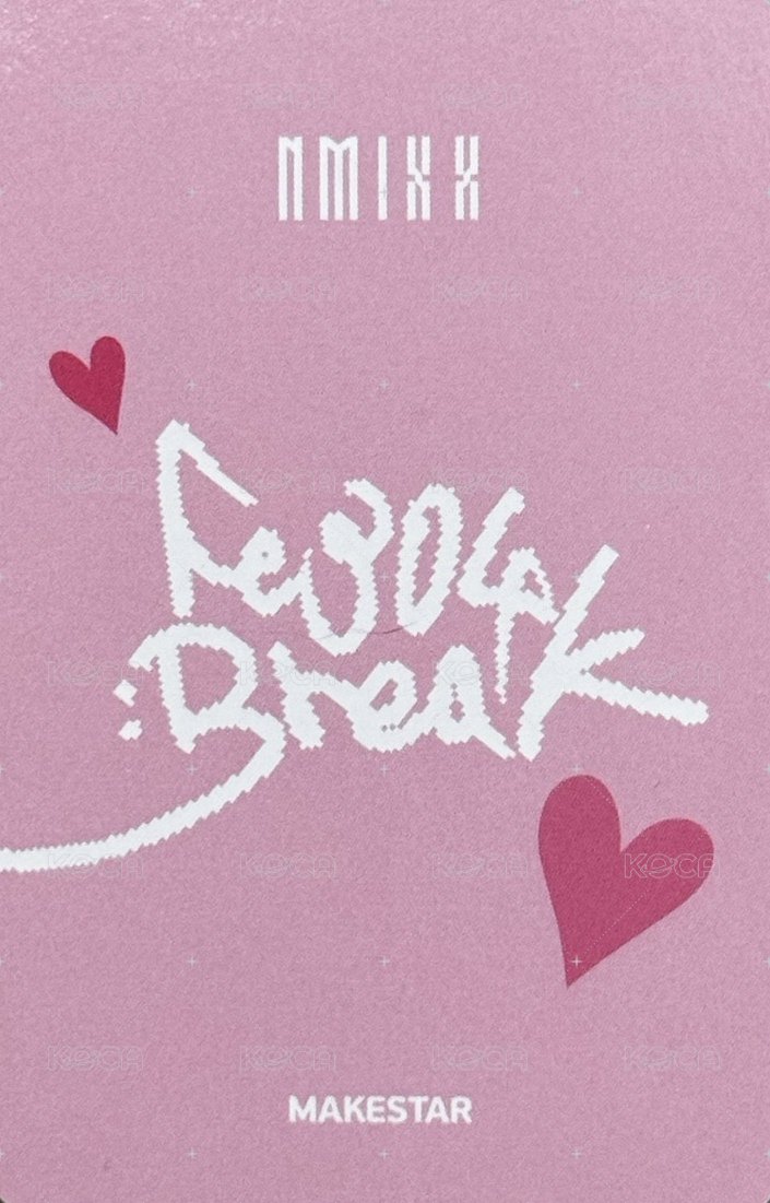 BREAK ms 線上 3.0 簽售卡 愛心護目鏡薛 背面