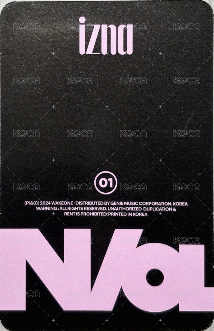 迷一 專輯卡 na ver. unit卡 背面