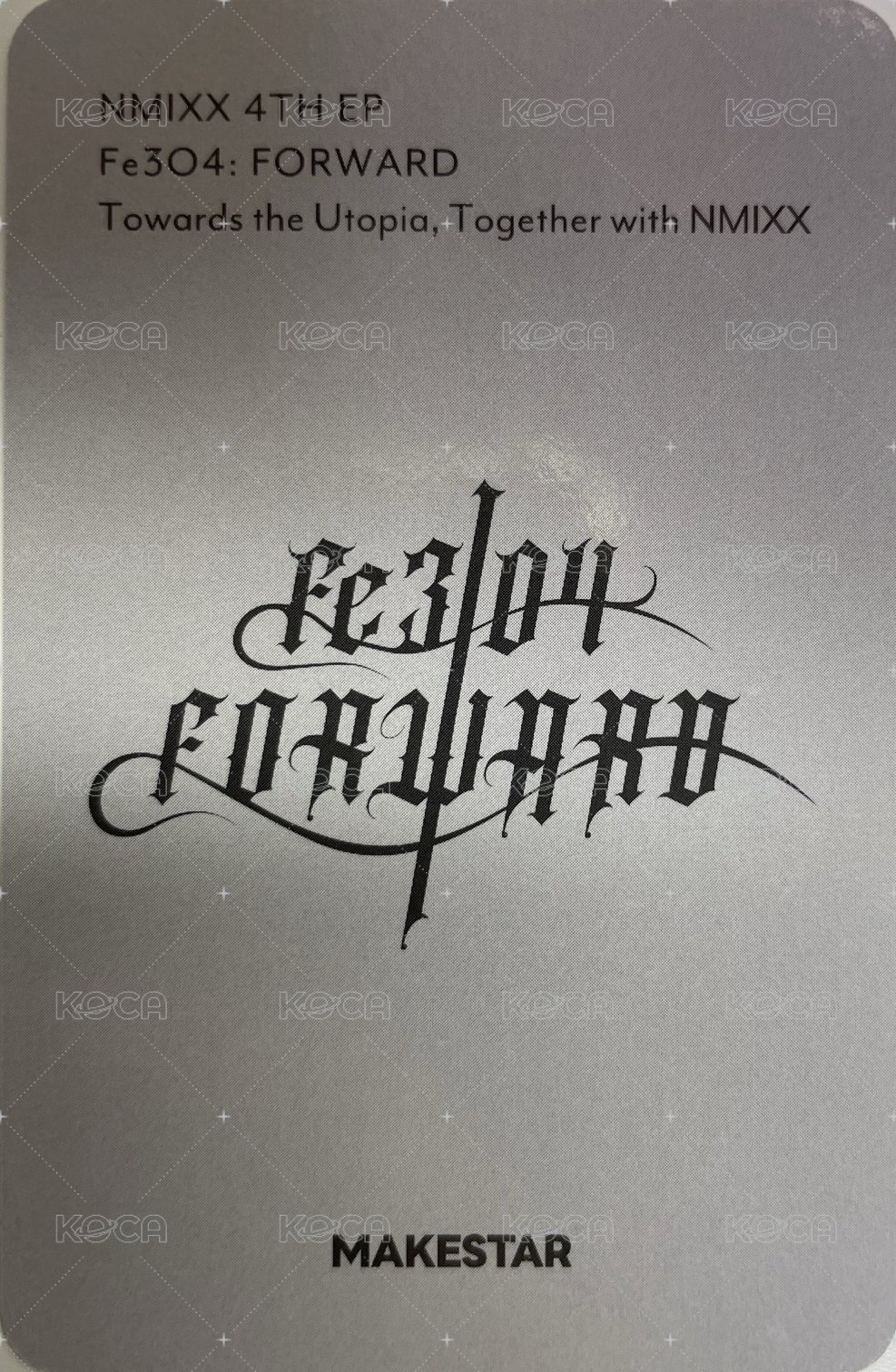 FORWARD ms 線上 11.0 簽售卡 叮咚 背面