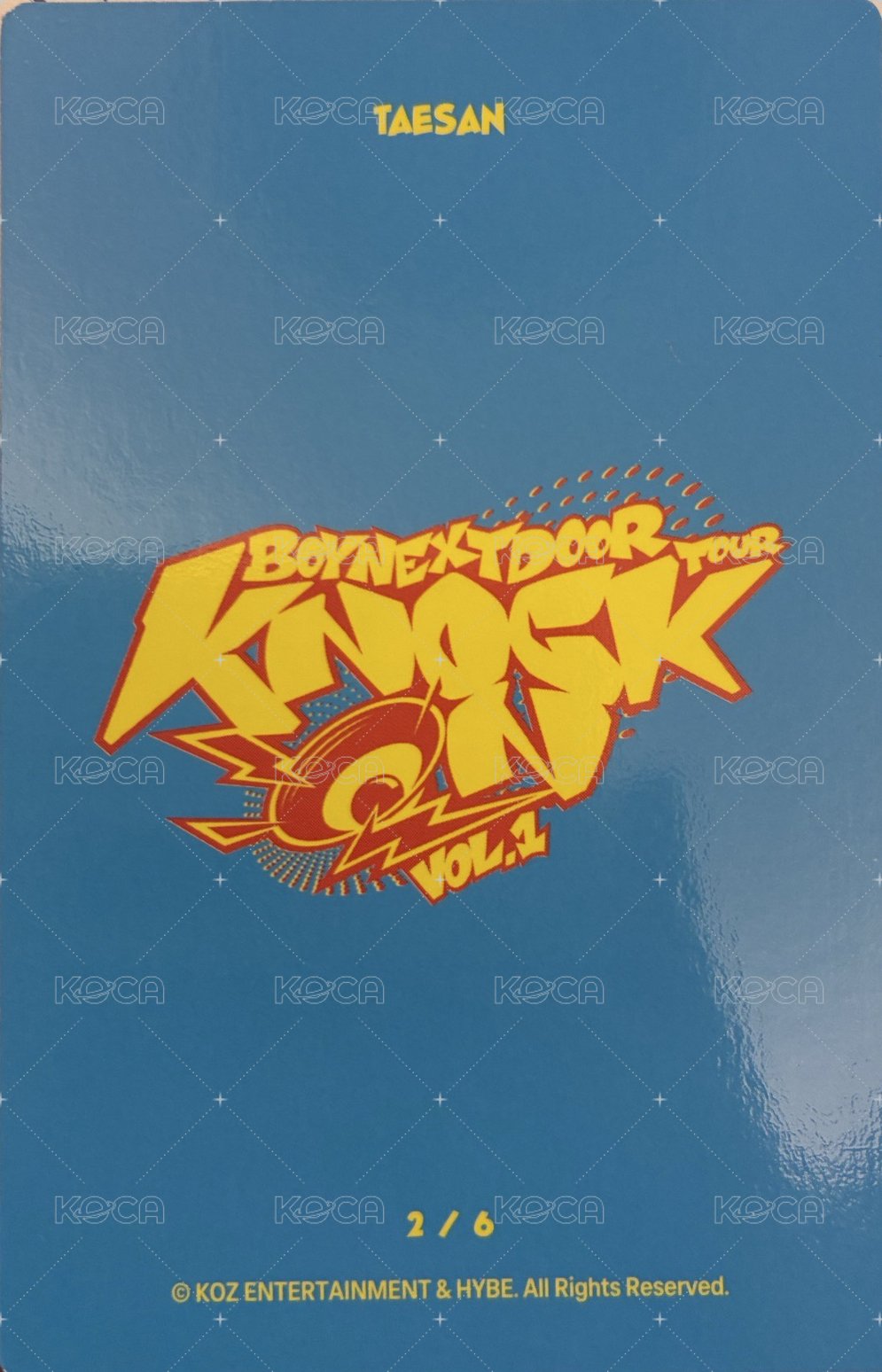 Knock On 巡迴 隨機卡 4 ver.2 背面