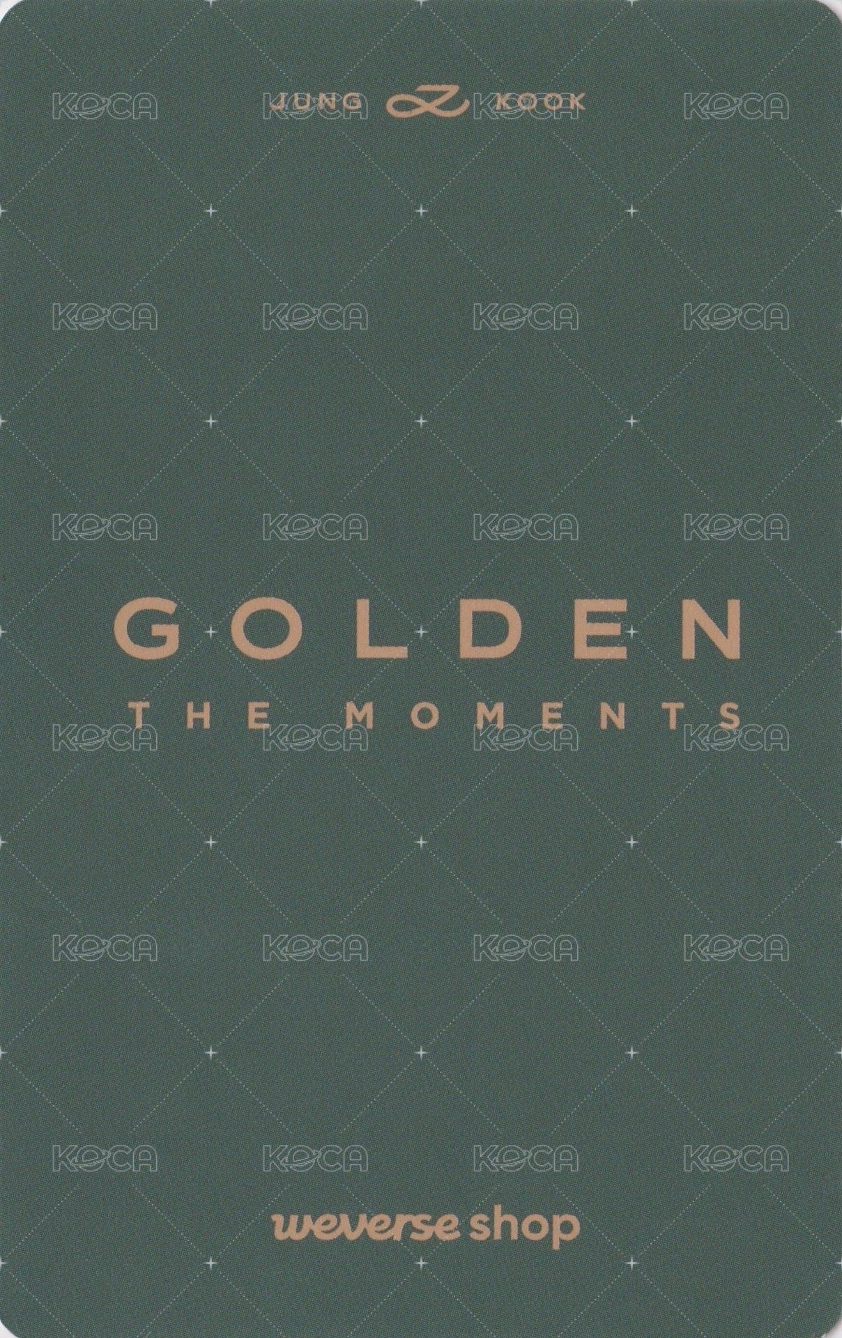 GOLDEN wvs 特典卡  背面