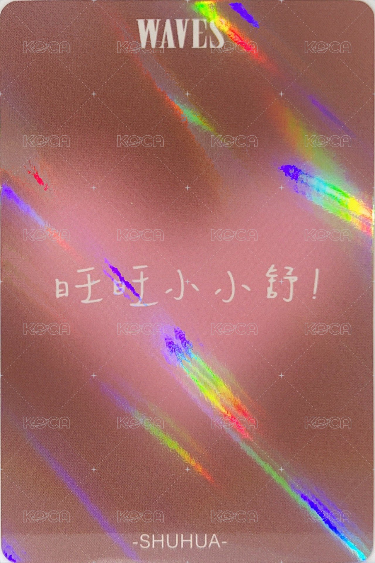 雜誌卡 漫潮 追花 D版限定 旺旺小小舒 雷射背 背面