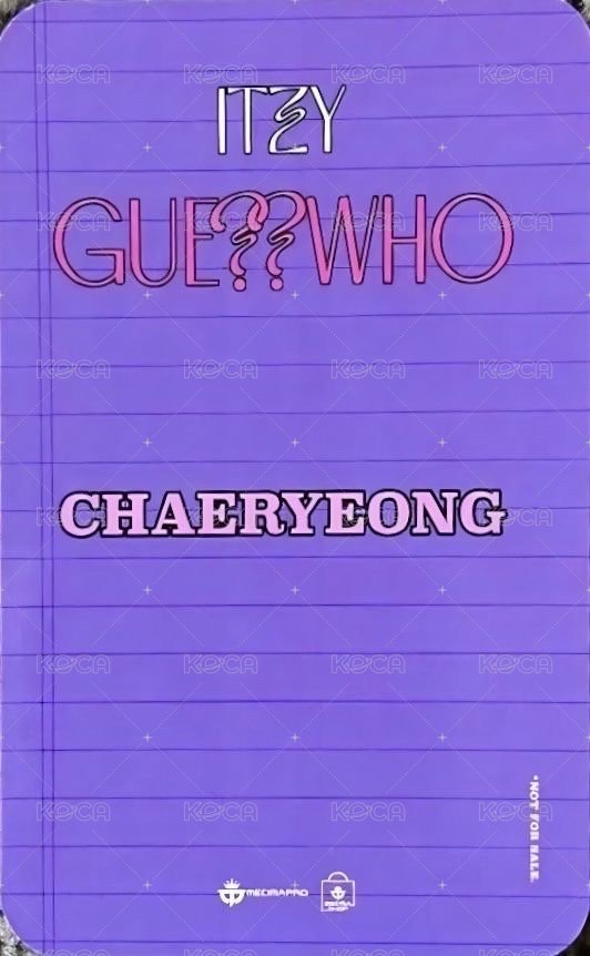 GUESS WHO Mecima 預售 特典卡  背面