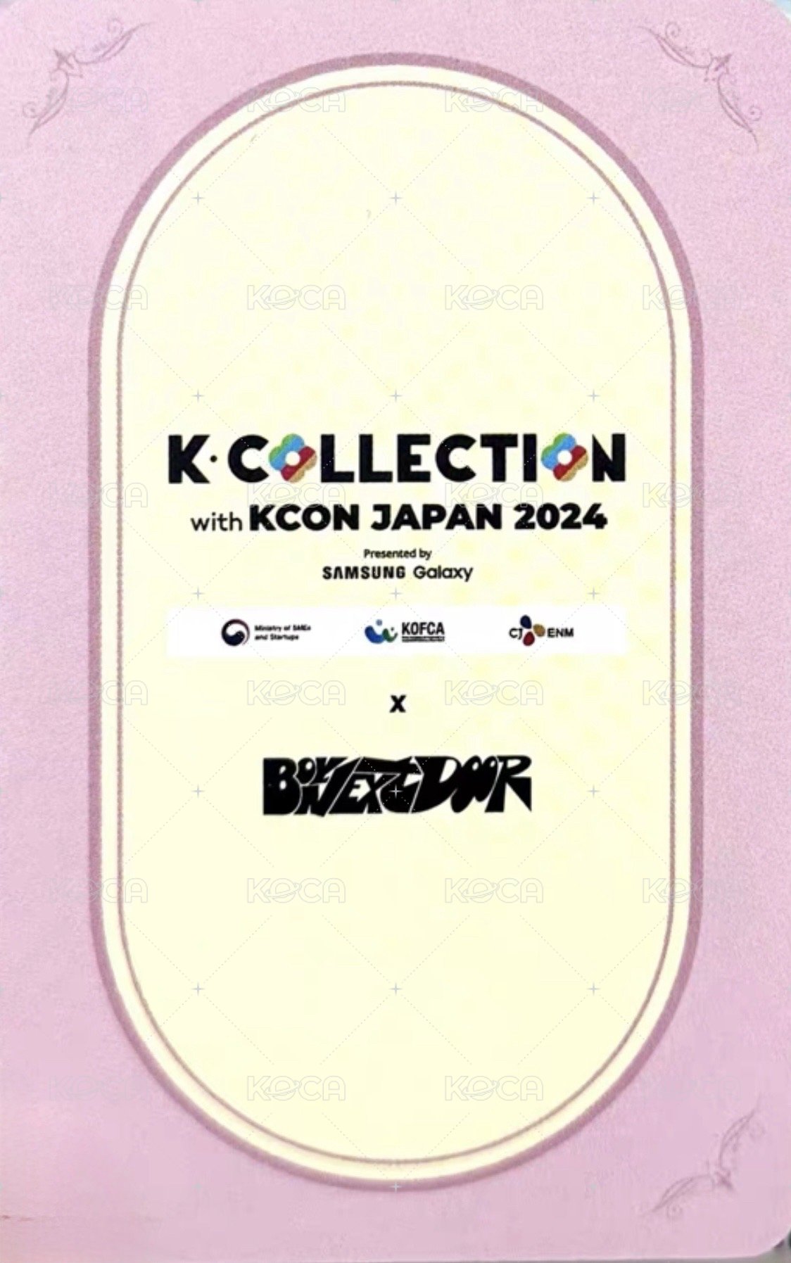 24 kcon jp 集章卡  背面