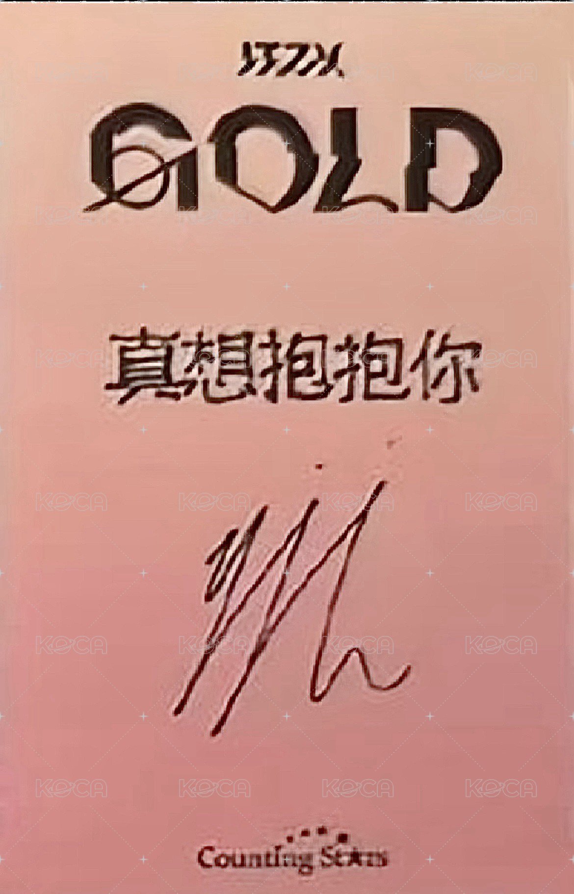 GOLD 數星星 預售 特典卡 貝雷帽 背面