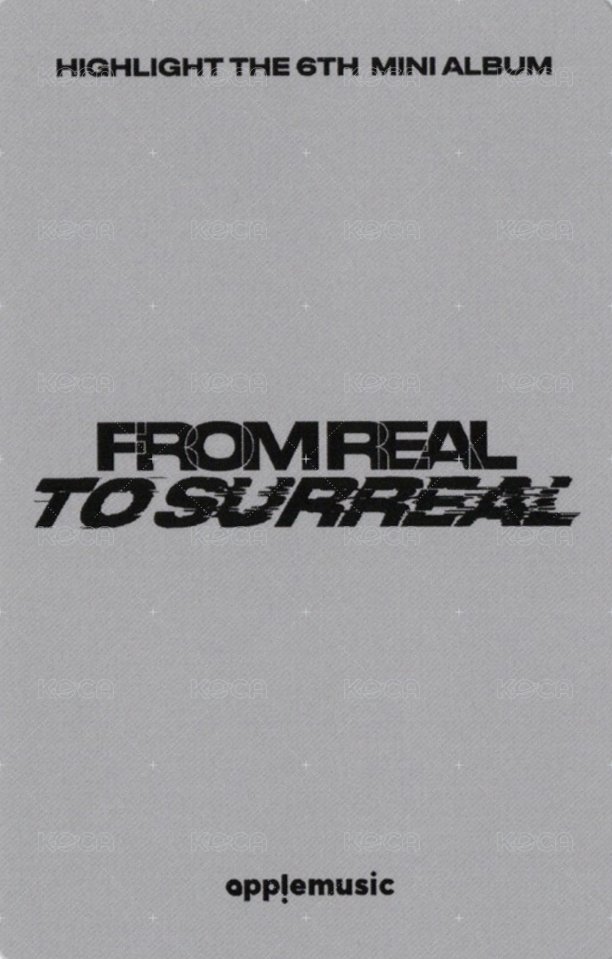 From Real to Surreal am 特典卡 預售 背面