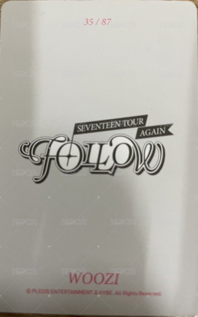 FOLLOW AGAIN 隨機卡 ｜韓通卡包 背面