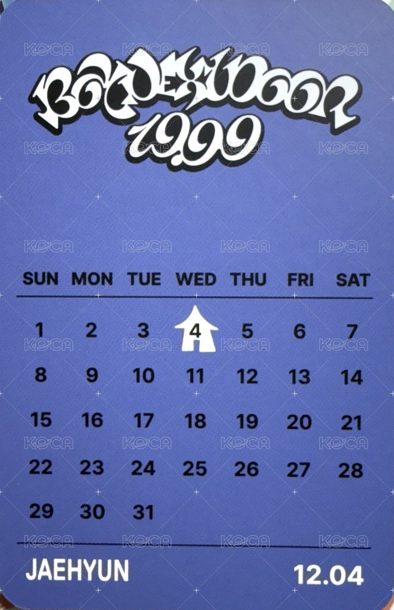 19.99 yes24 生日曆 特典卡 3 背面