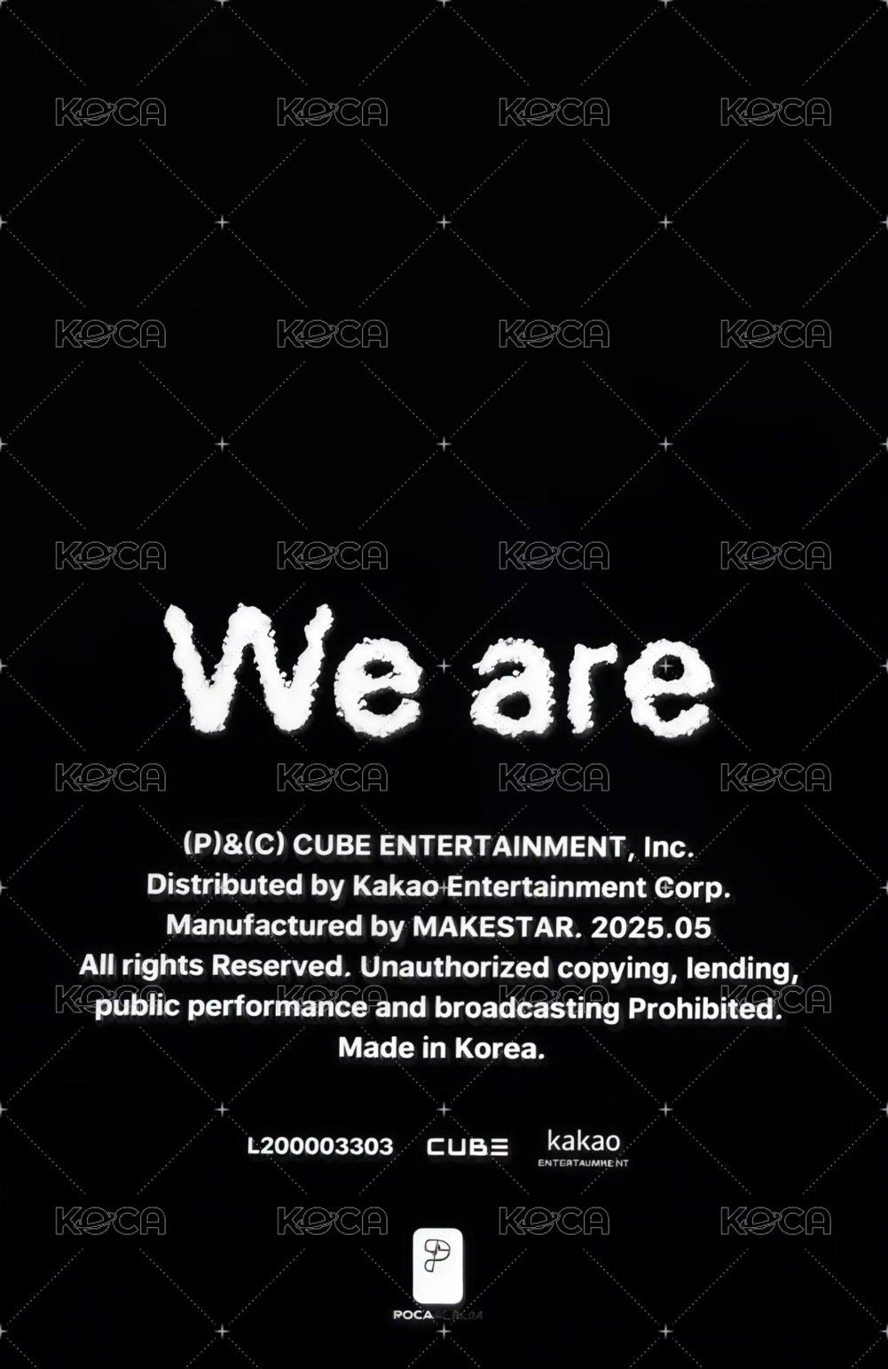 We are 專輯卡 poca ver.  QR 卡 背面