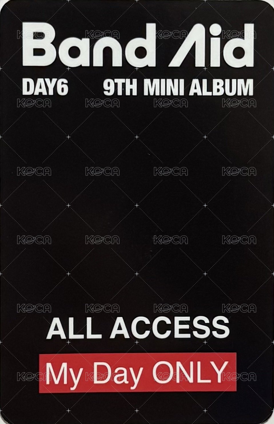 迷九 一般專 專輯卡 Rock Band ver. 背面