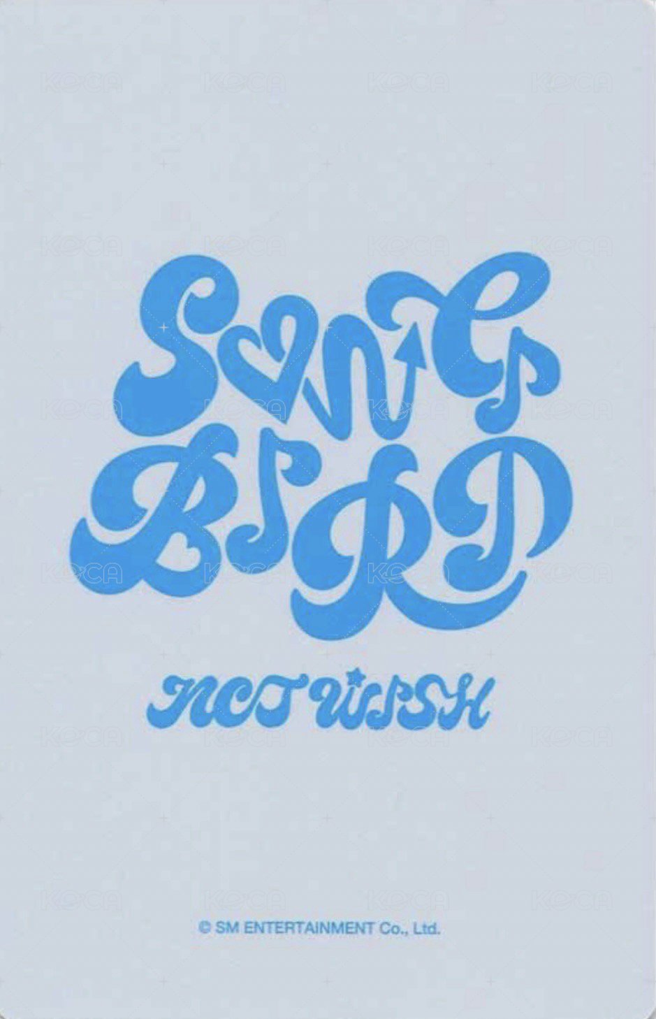 Songbird ma 1.0 簽售卡  背面