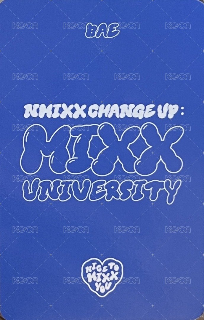 MIXX UNIVERSITY 周邊卡 立牌卡 背面