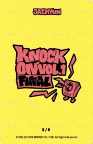 Knock On 巡迴 隨機卡 FINAL 場周 3/6 背面