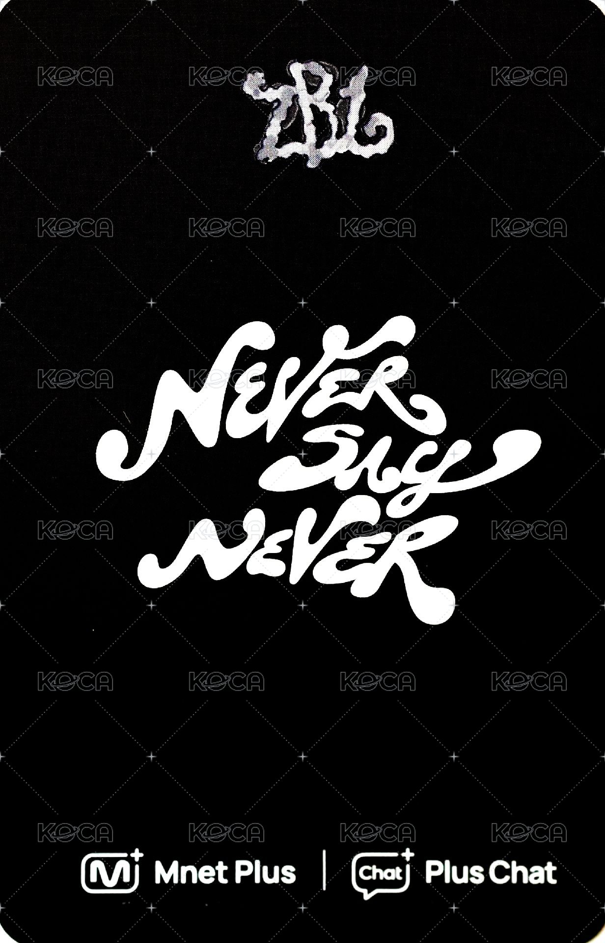 正規一 Plus Chat 簽售卡 軟糖 ver. 背面