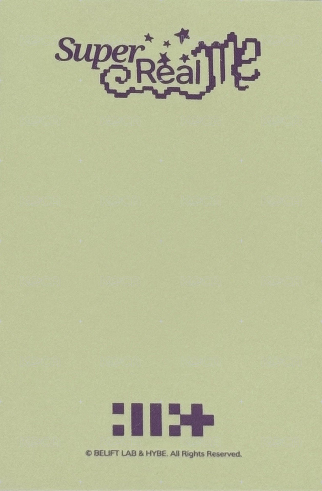 SUPER REAL ME wvs 線上周邊 滿額卡  背面