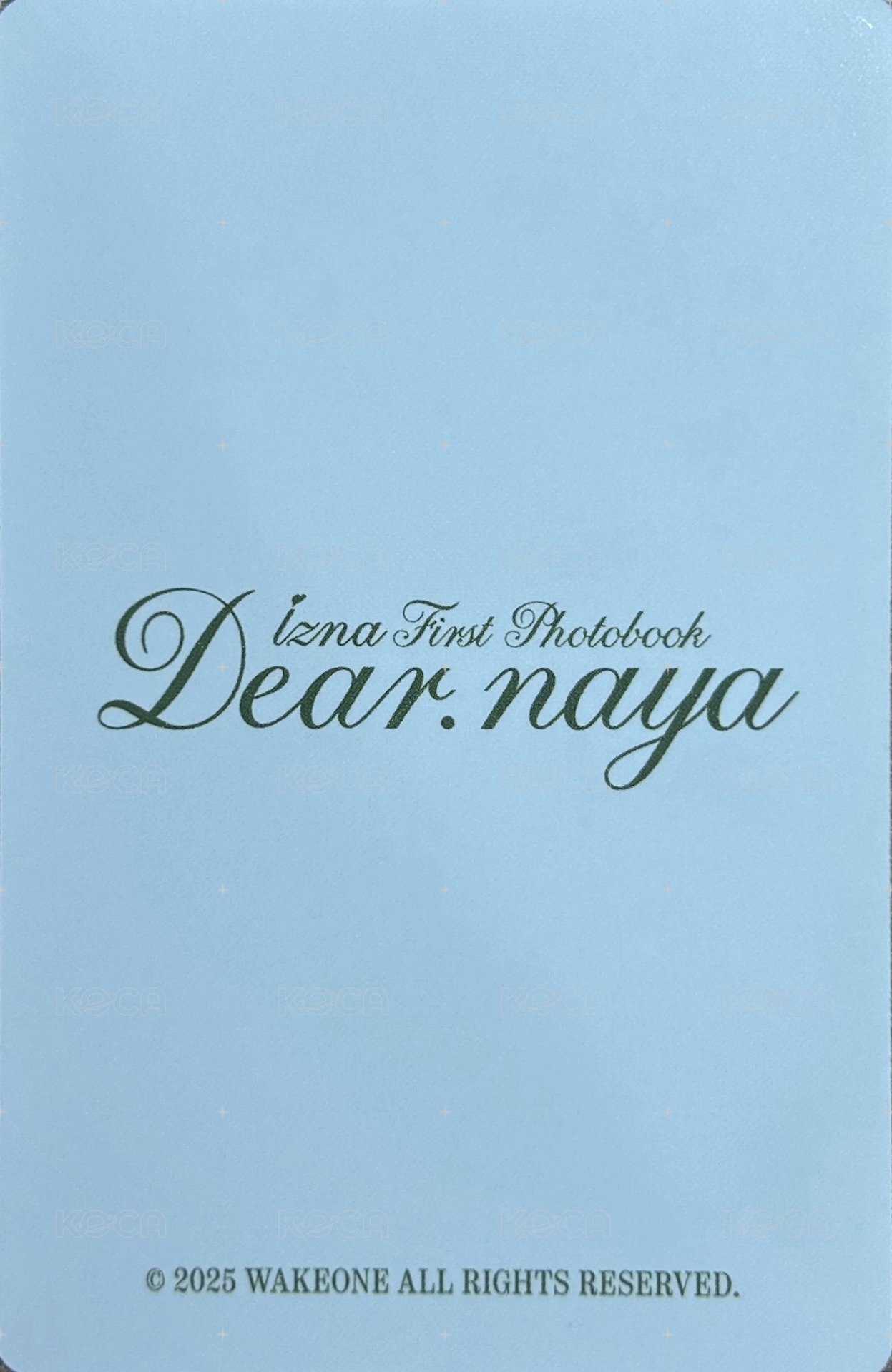 2025寫真 Plus Chat 特典卡  背面