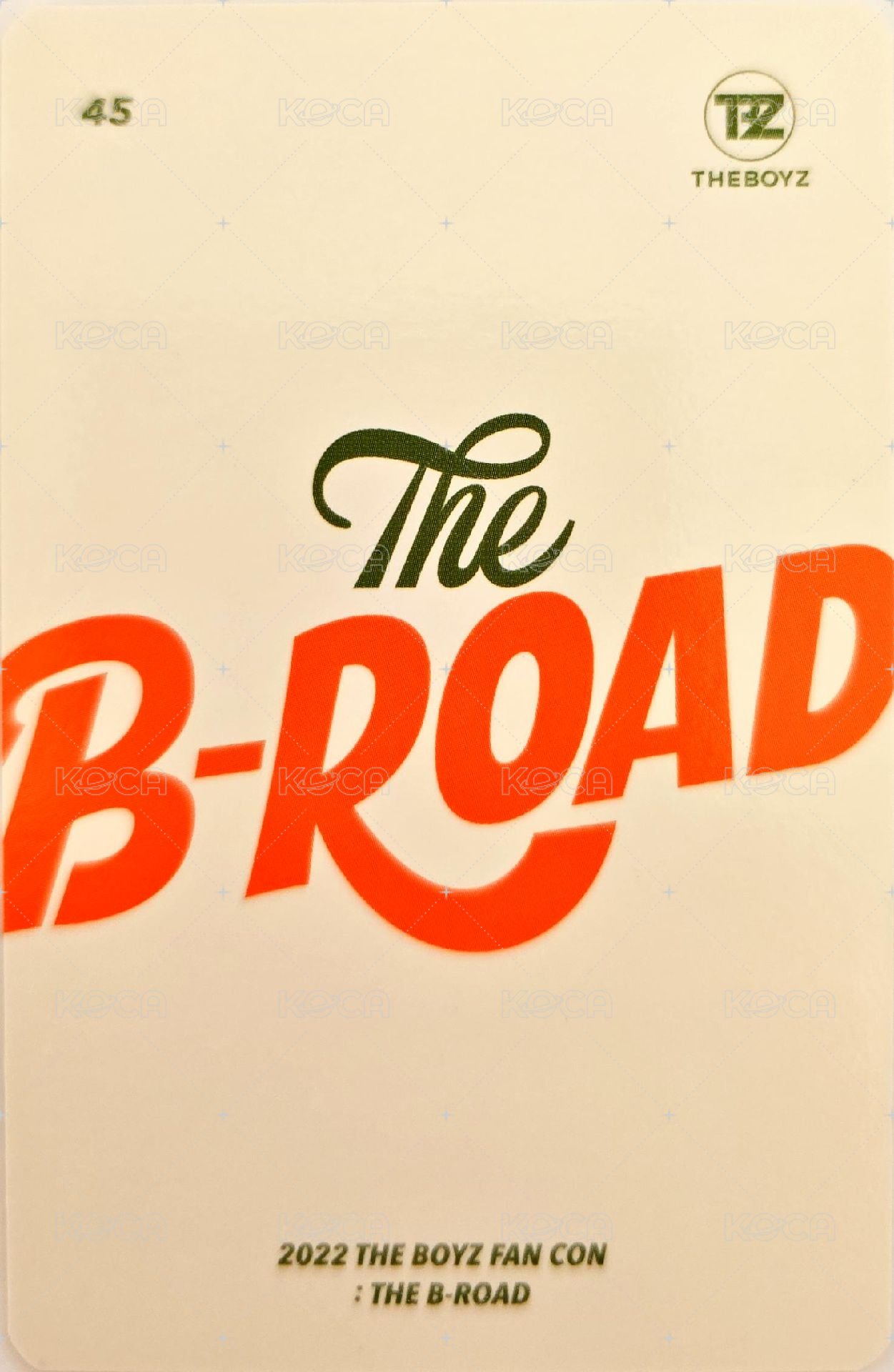 2022 THE BOYZ FAN CON : THE B-ROAD 隨機卡  背面