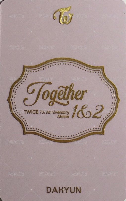 七週年 jyp 幸運卡  背面