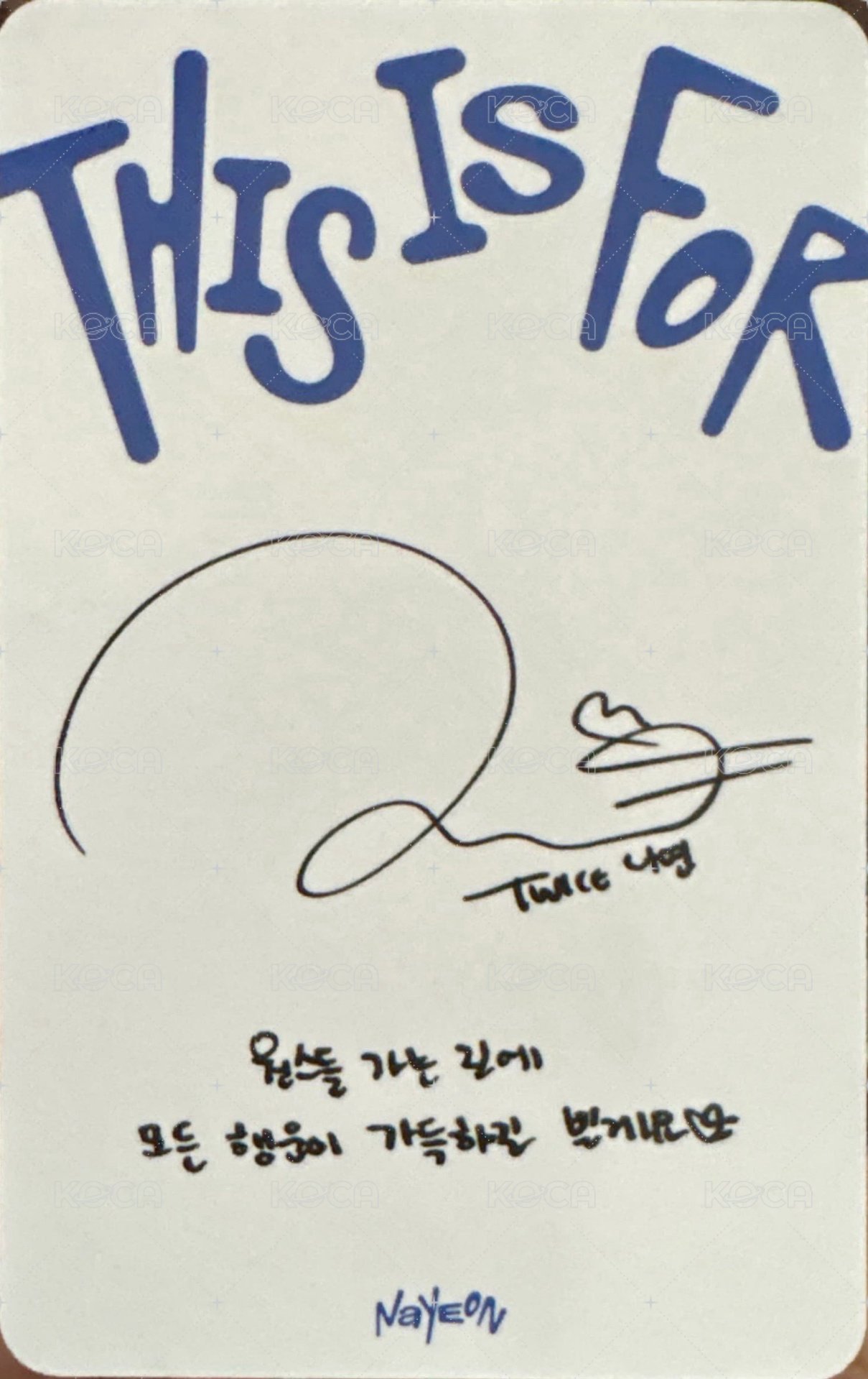 正規四 專輯卡 ver.for 背面