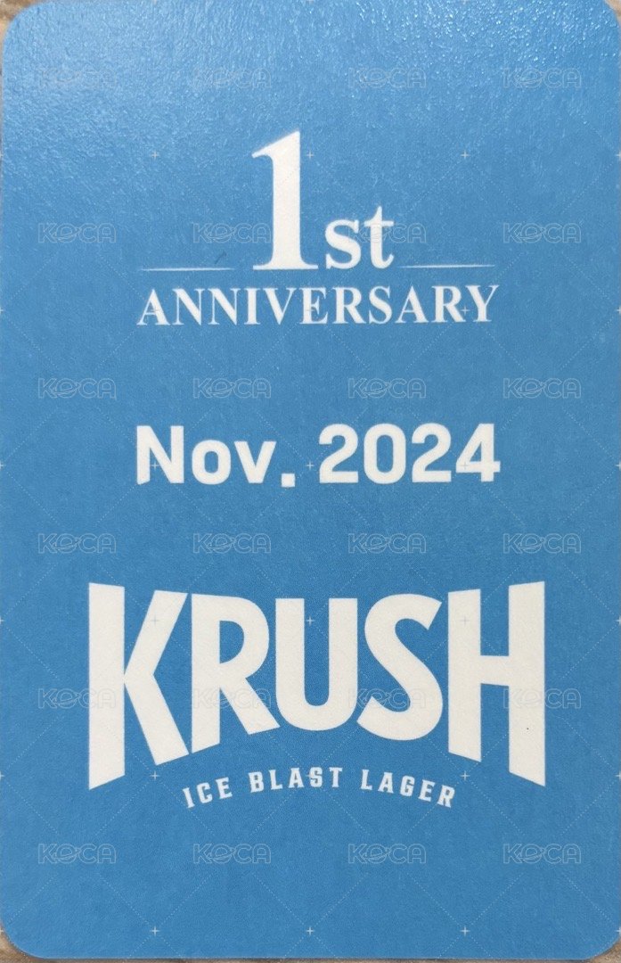 代言卡 KRUSH 背面