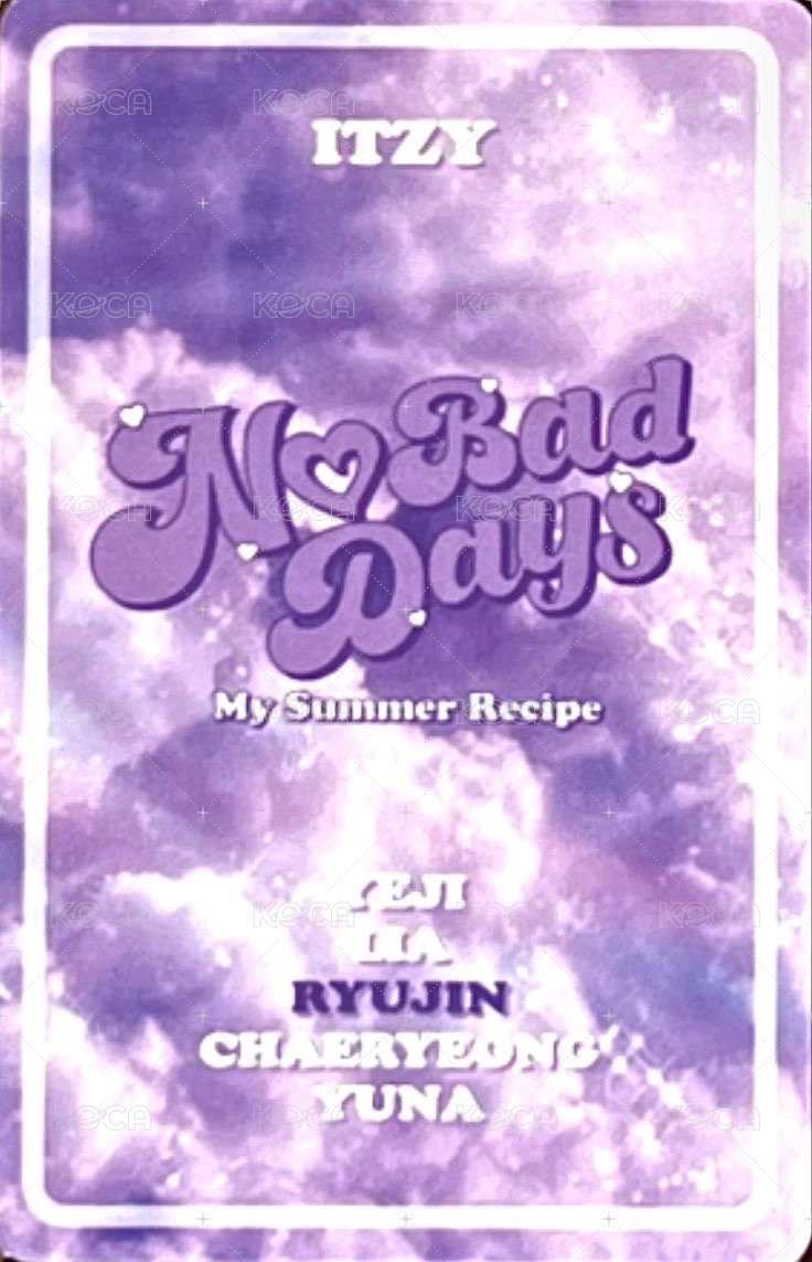 NO BAD DAYS 周邊卡 八月 背面