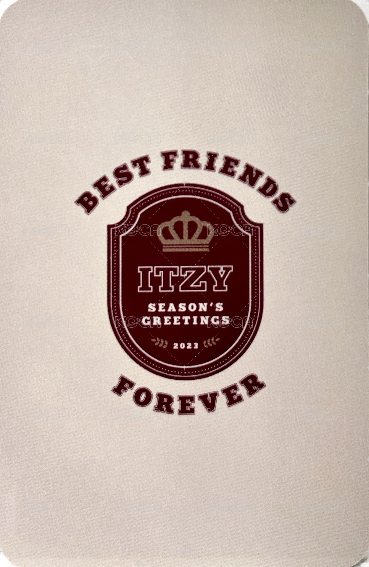 2023年曆 jyp 特典卡  背面