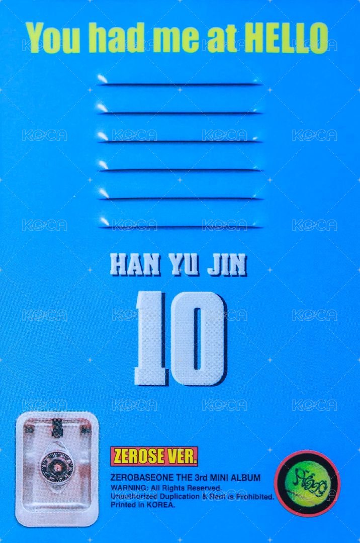 迷三 專輯卡 ZEROSE ver. 背面