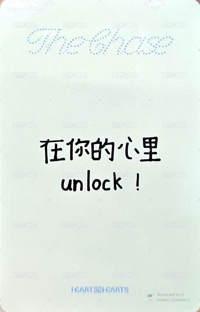 單一 yzy 2.0 特典卡  背面