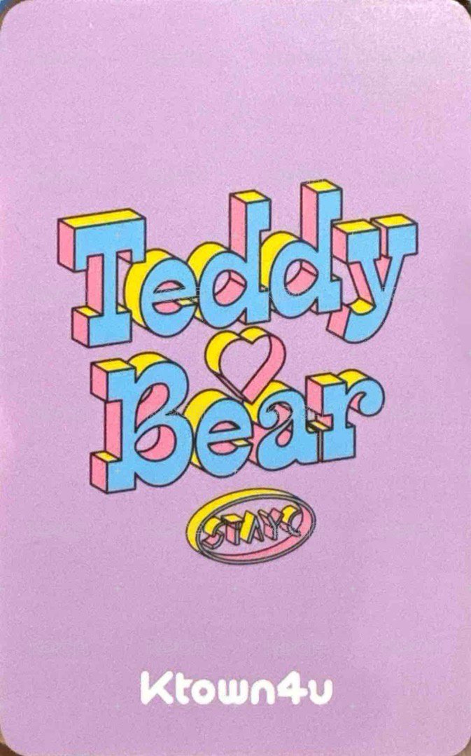 Teddy Bear k4 簽售卡 2.0 勾 背面