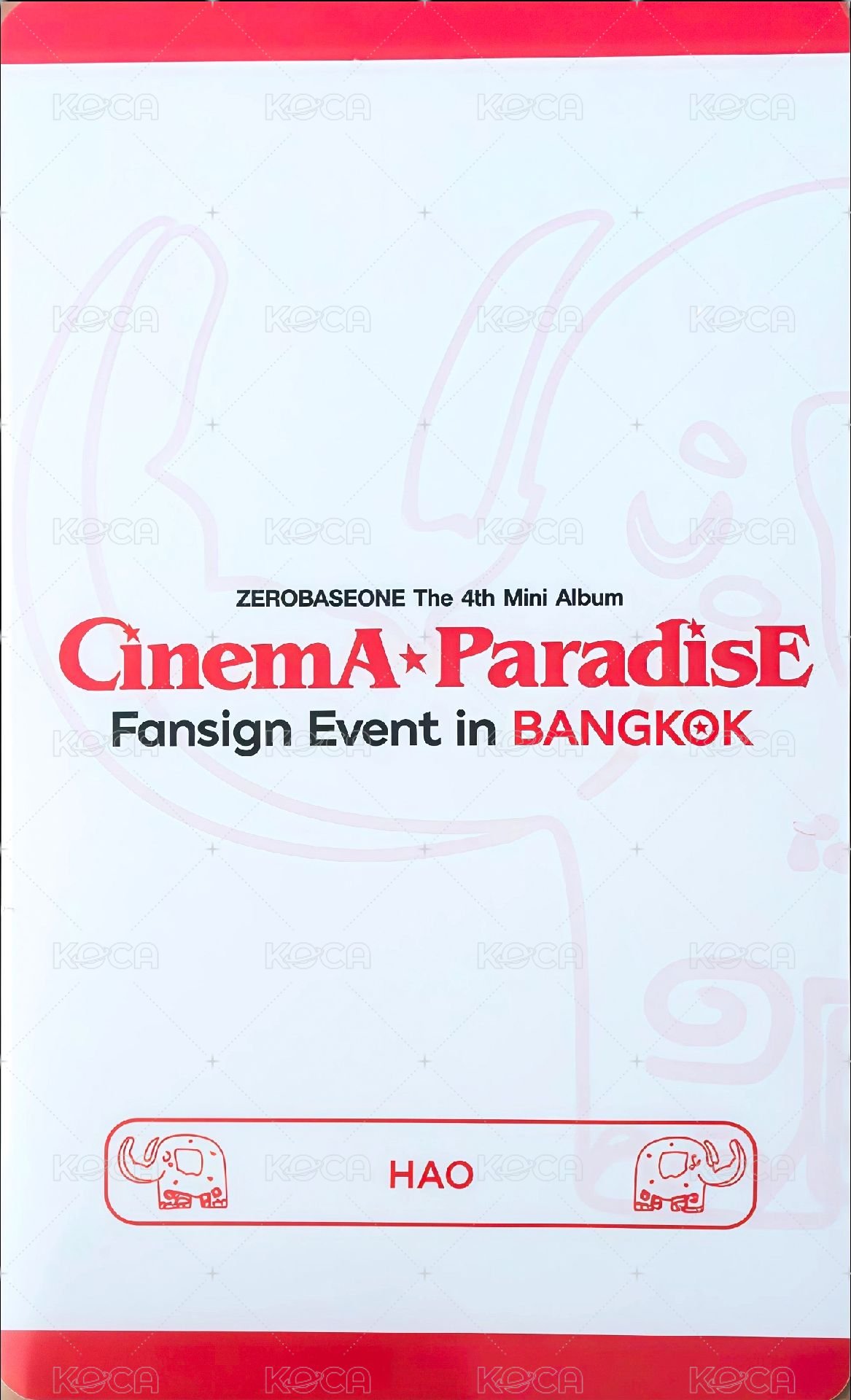 迷四   曼谷 簽售卡 大象玩偶 ver. 背面