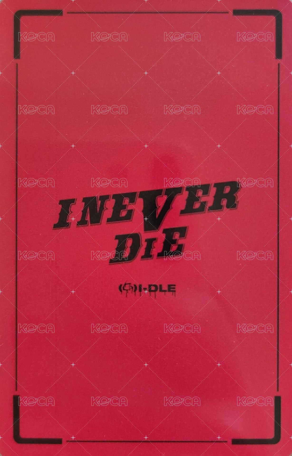 I NEVER DIE 日咖 特典卡  背面